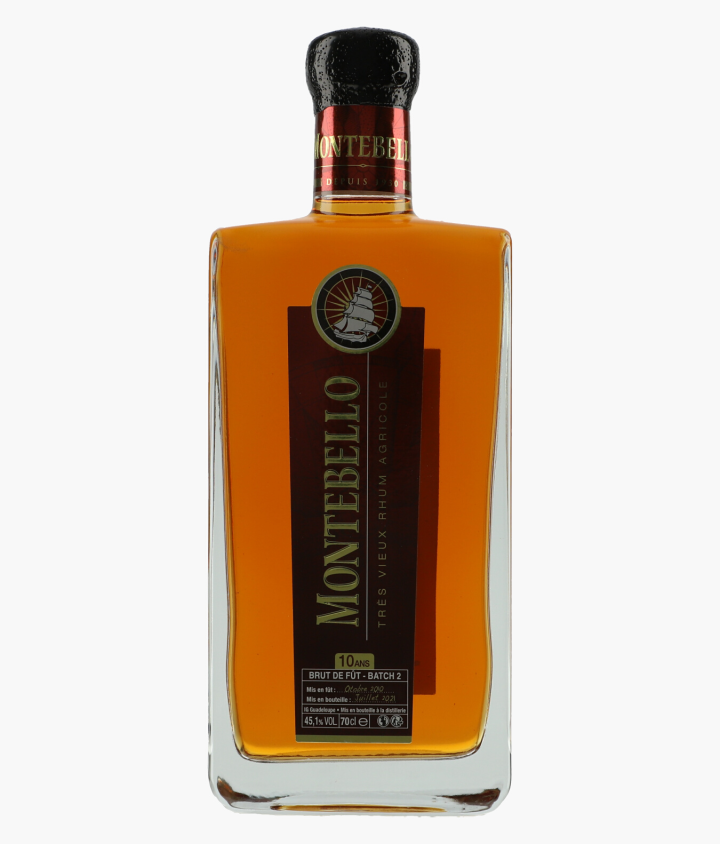 MONTEBELLO | Rhum Vieux 10 ans Brut de fut N.V.